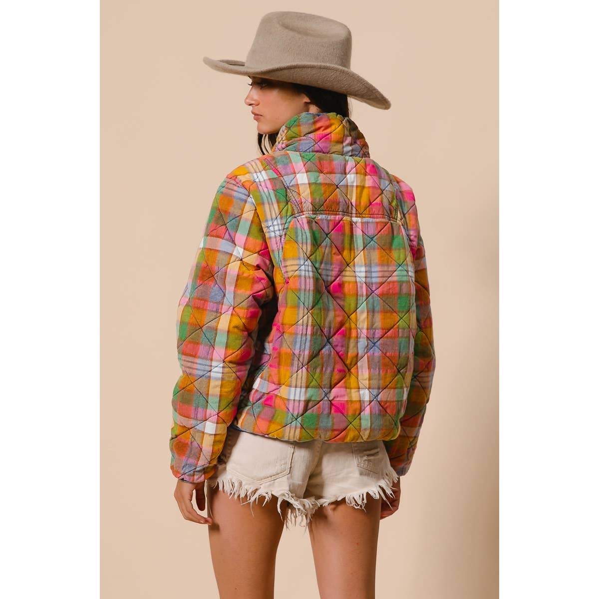 Jackie Plaid Quilted Jacket