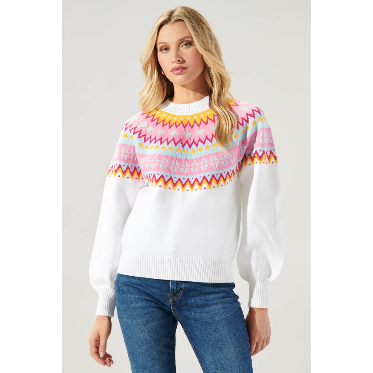 Turkish Delight Fair Isle Pastel Sweater