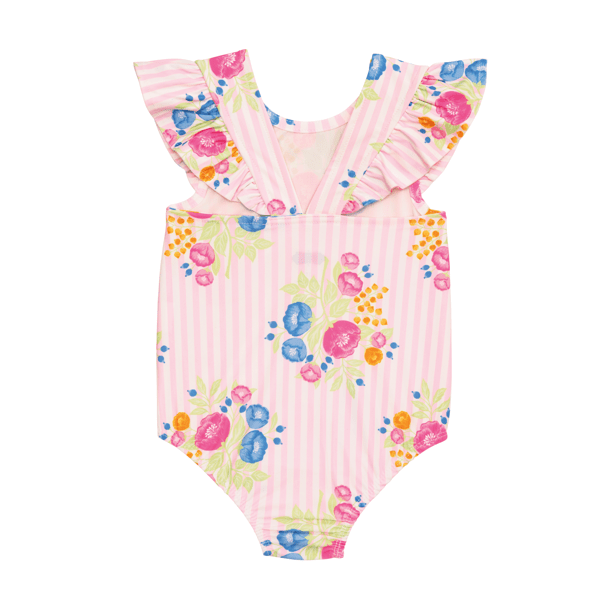 Floral Stripe Toddler Swimsuit