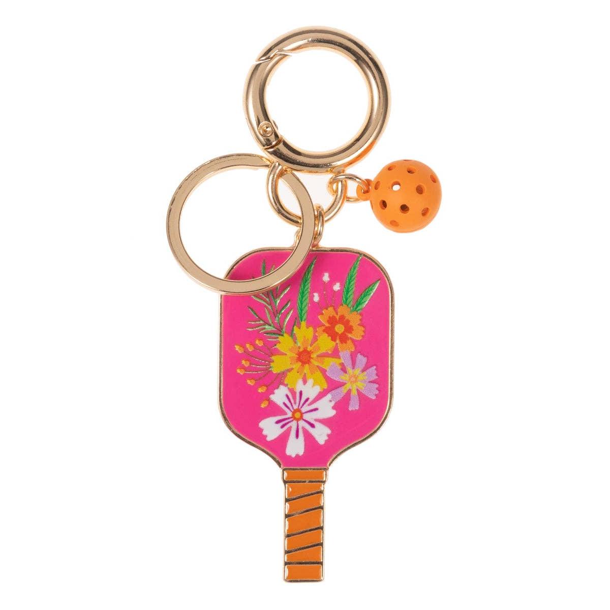 Pickleball Enamel Keychain