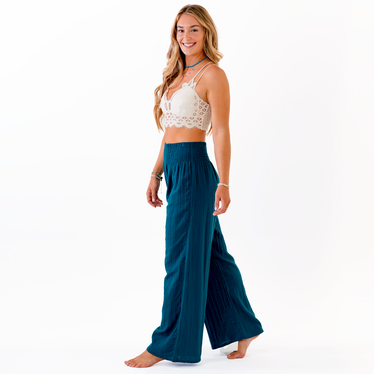 Wide Leg Cotton Pants