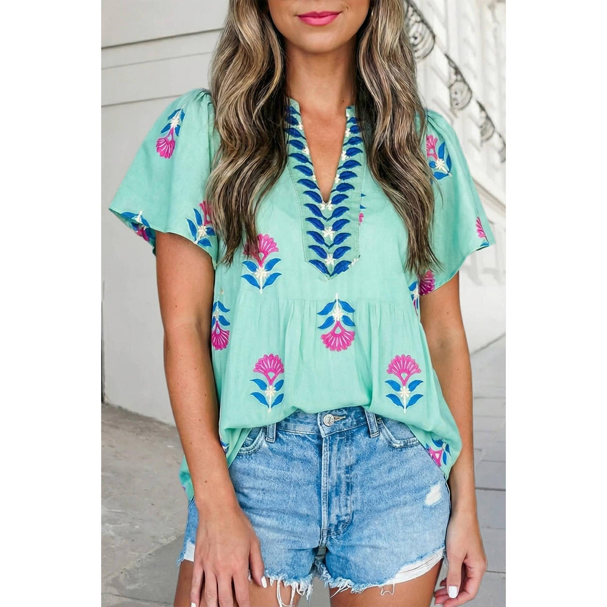 Hanna Flutter Sleeve Top