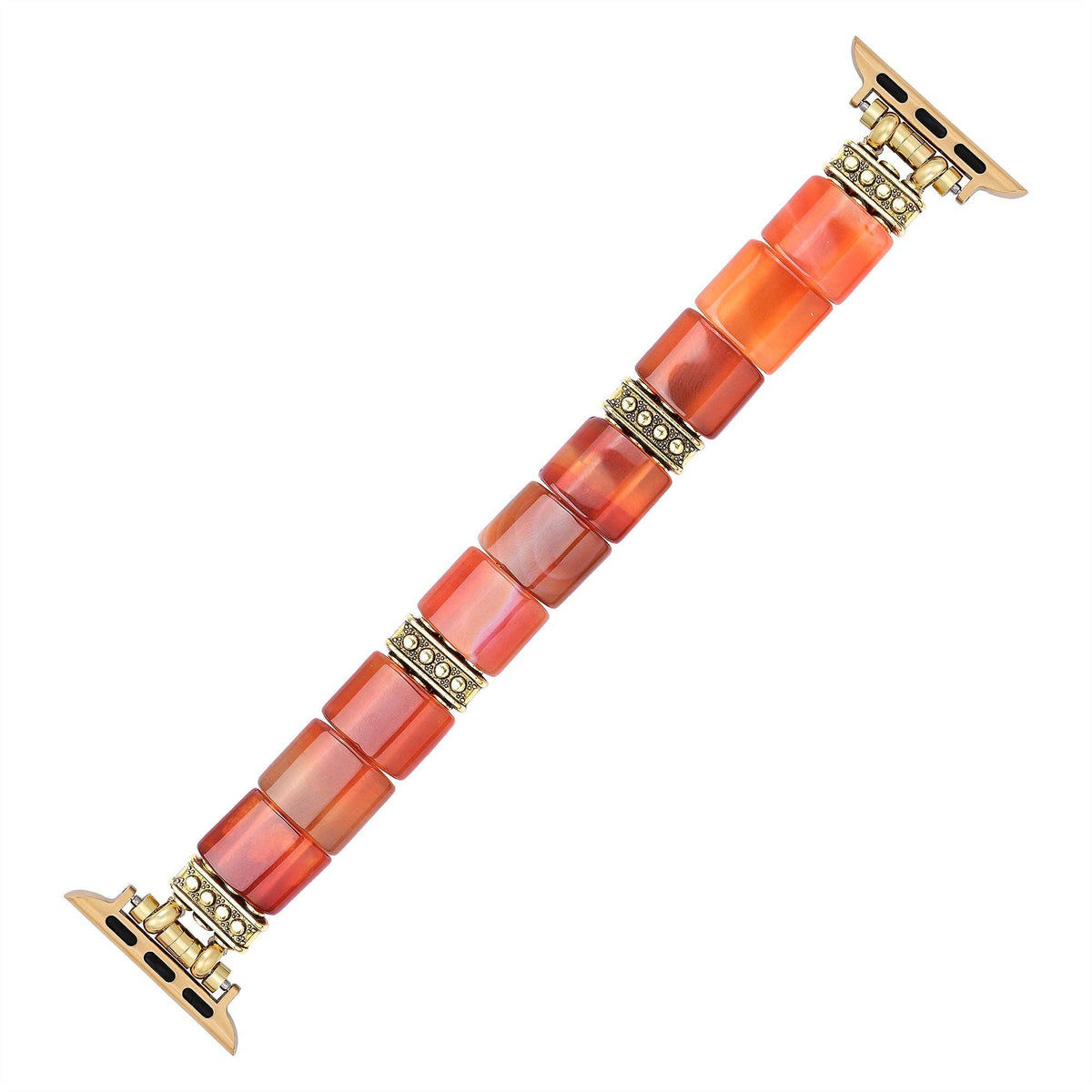 Serene Flame Agate Stretch Apple Watch Strap