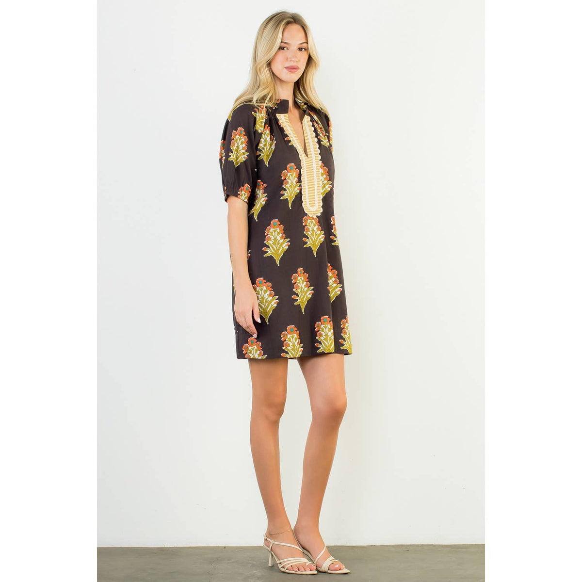 Maeve Floral V-Neck Dress