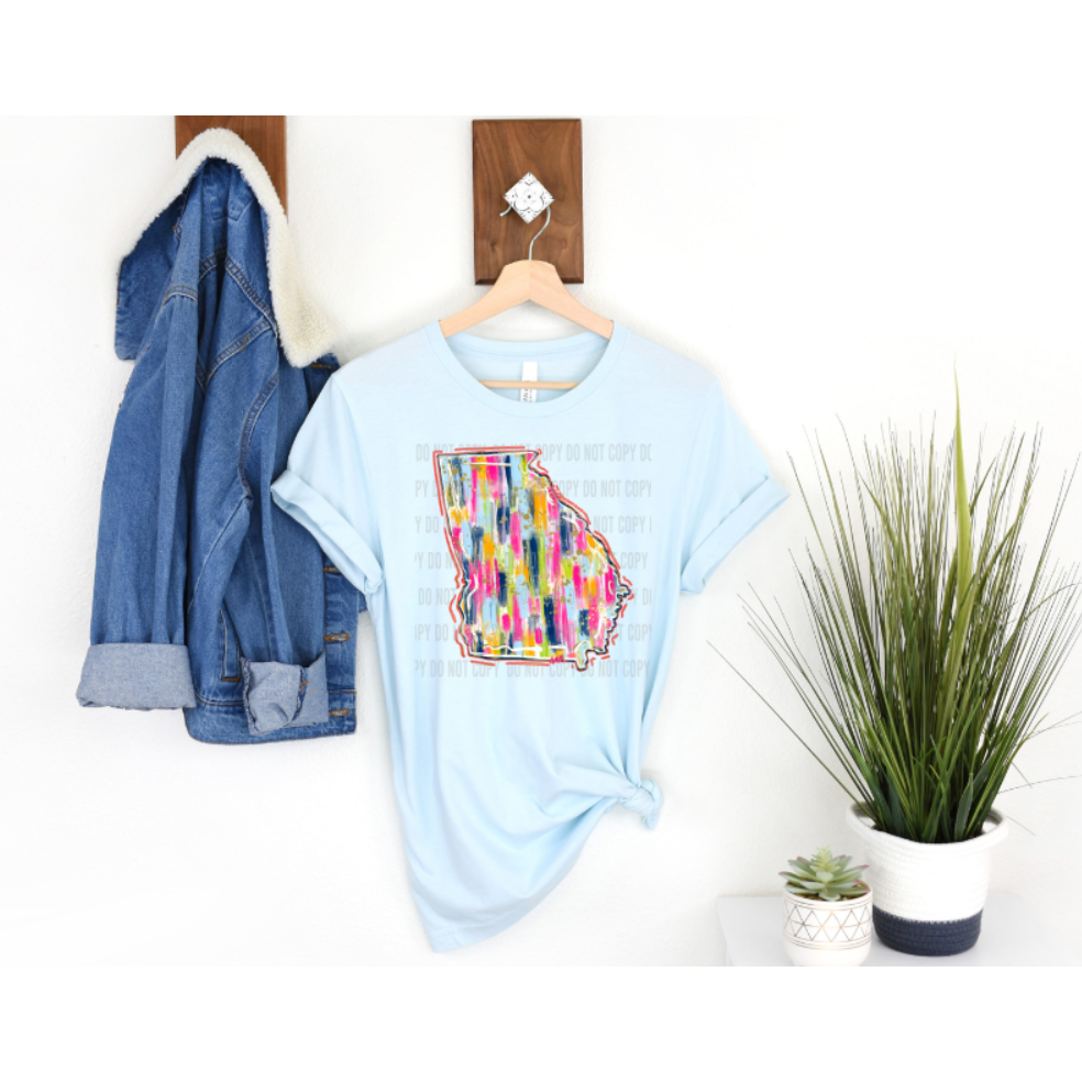 Georgia State Watercolor T-shirt