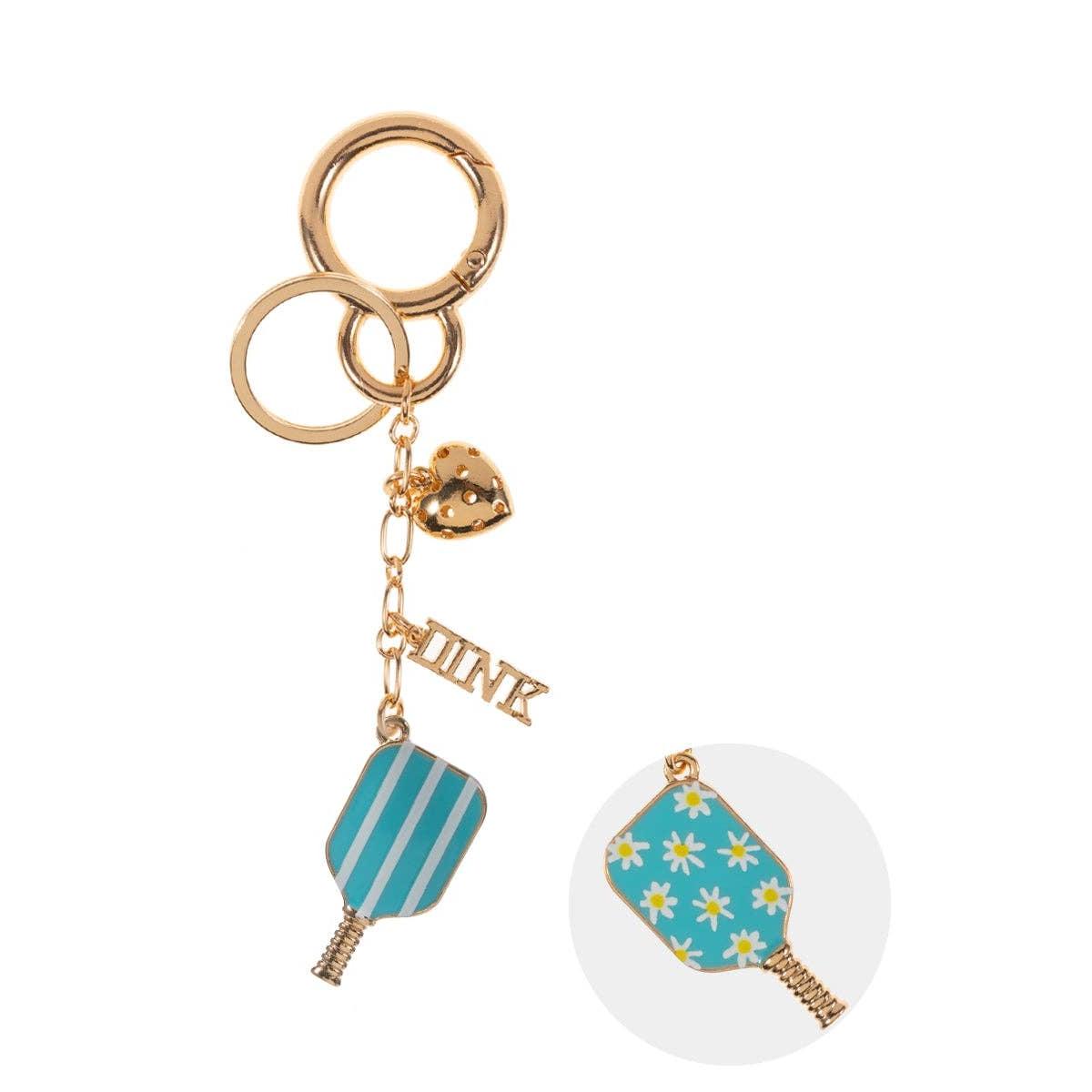 Sports Pickleball Enamel Bag Charm And Keychain