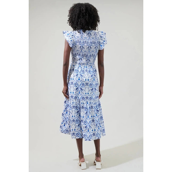 Marisol Floral Smock Midi Dress