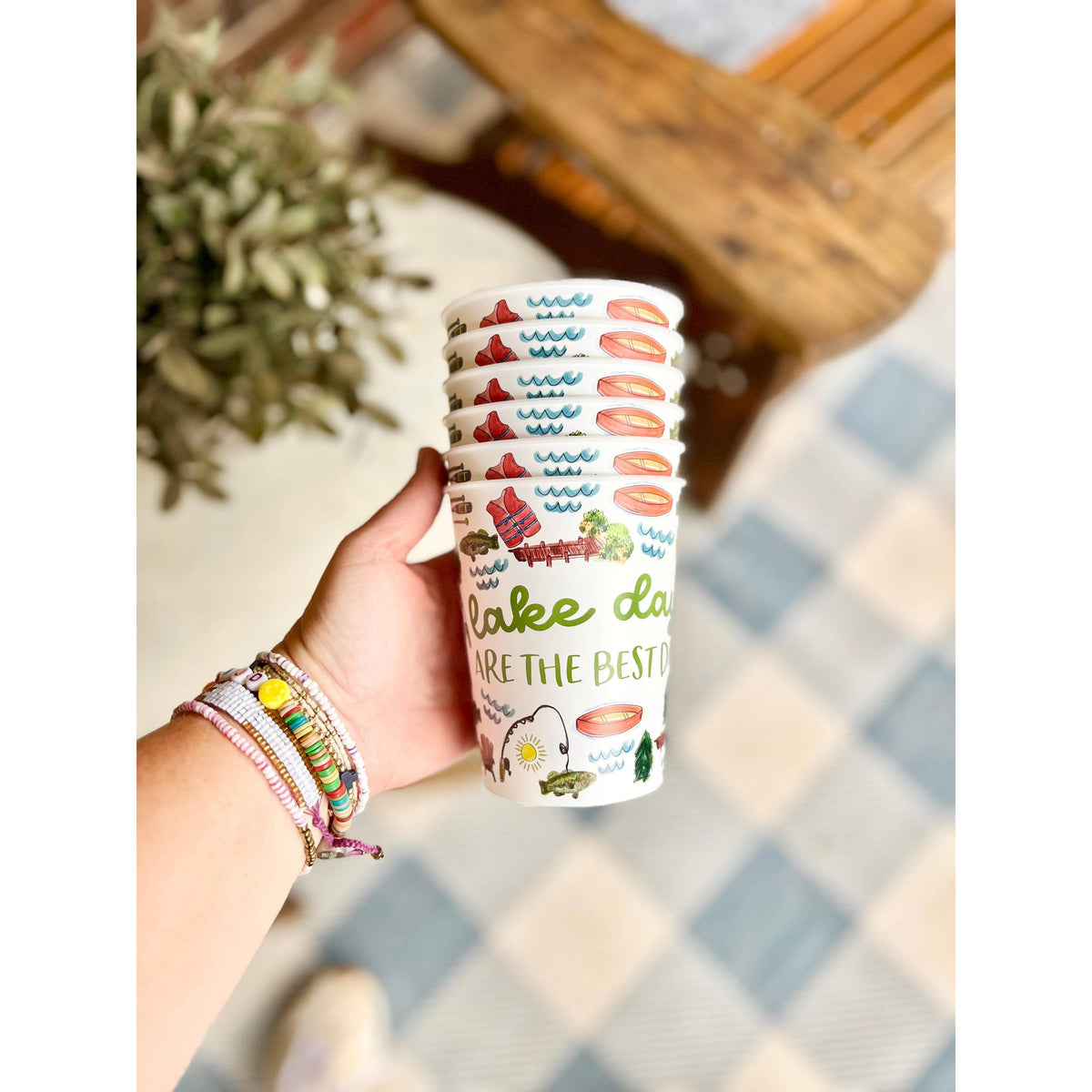 Lake Collage Reusable Cups