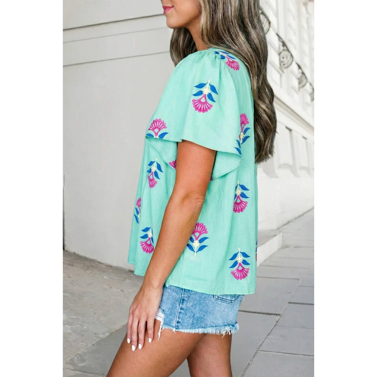 Hanna Flutter Sleeve Top