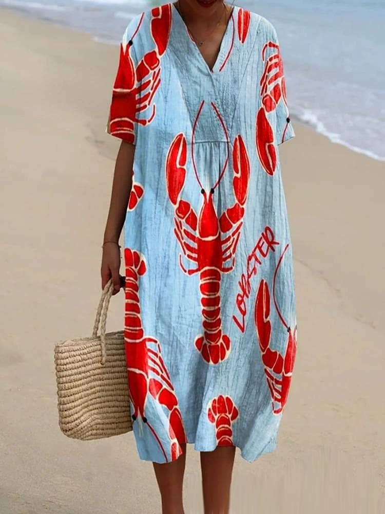 Lobster Print Dress