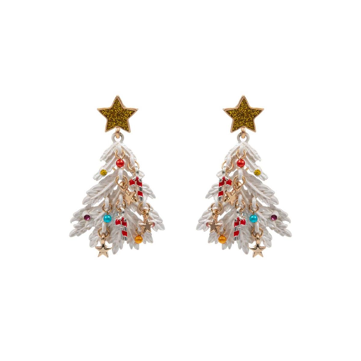Christmas Tree Color Post Earrings