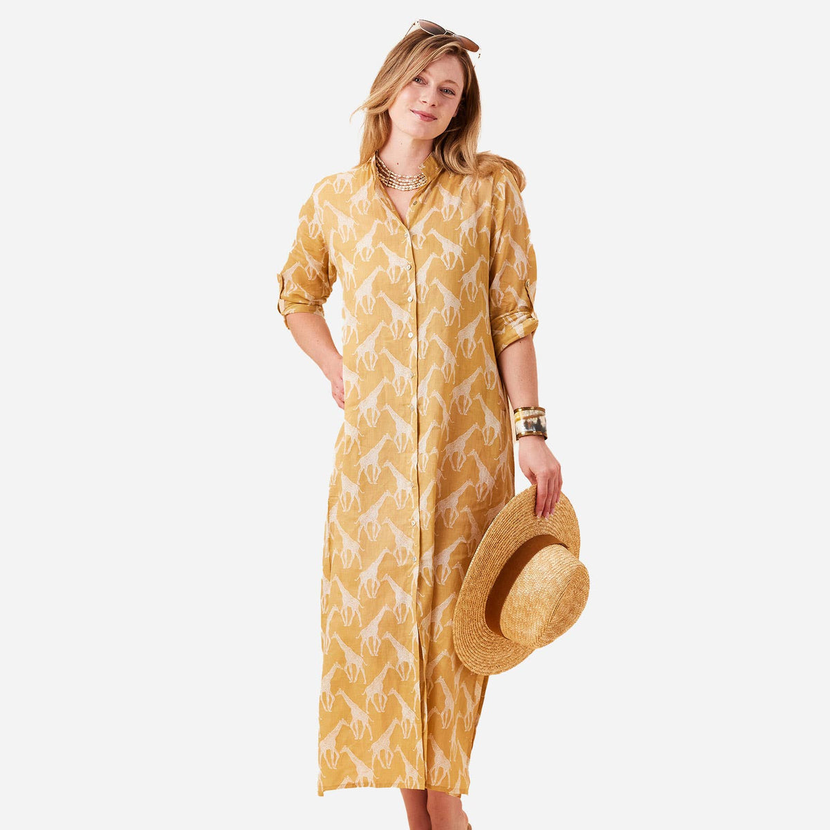 Giraffe Tan Shirt Dress