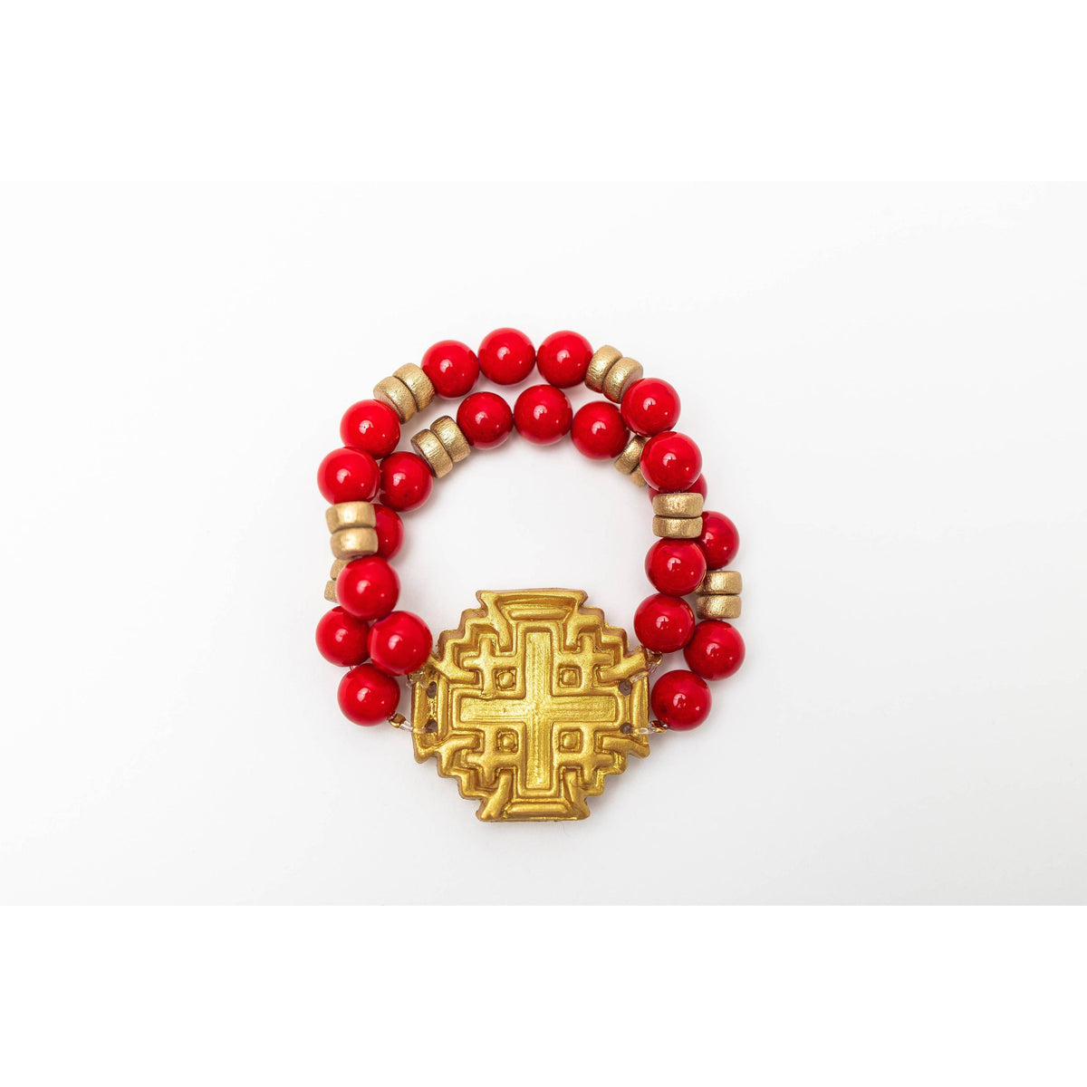 Red Jade with Jerusalem Bracelet