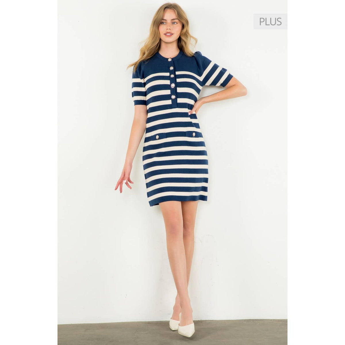Nancy Striped Sweater Dress