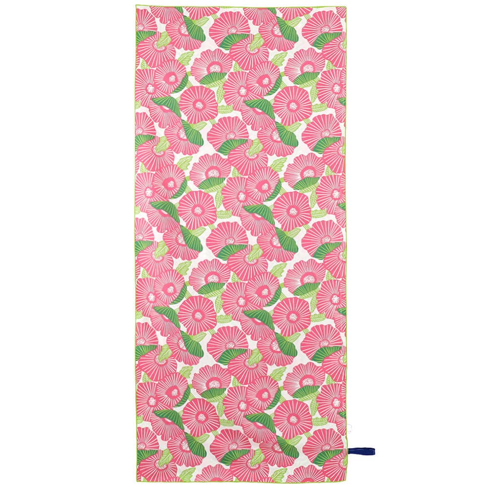 Pink Papaver Reversible Beach Towel