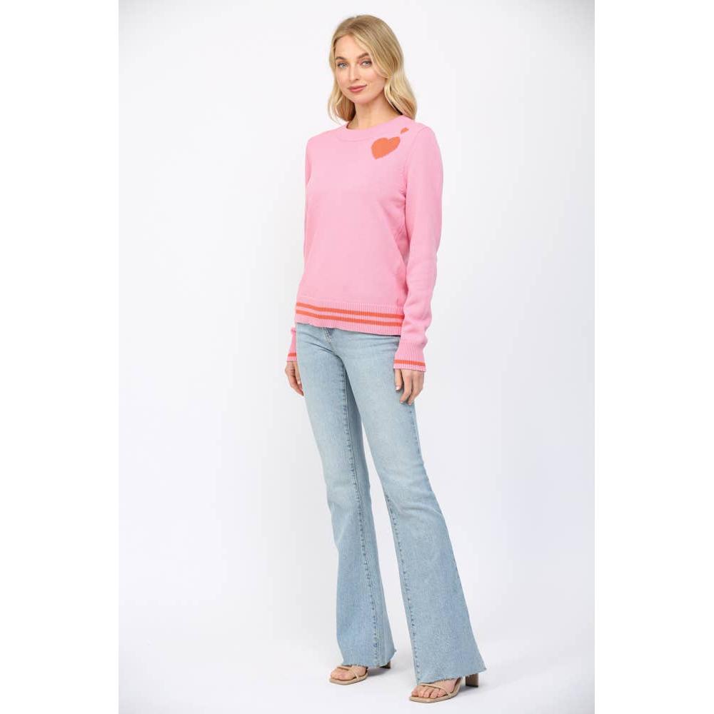 Heart Intarsia Knit Sweater