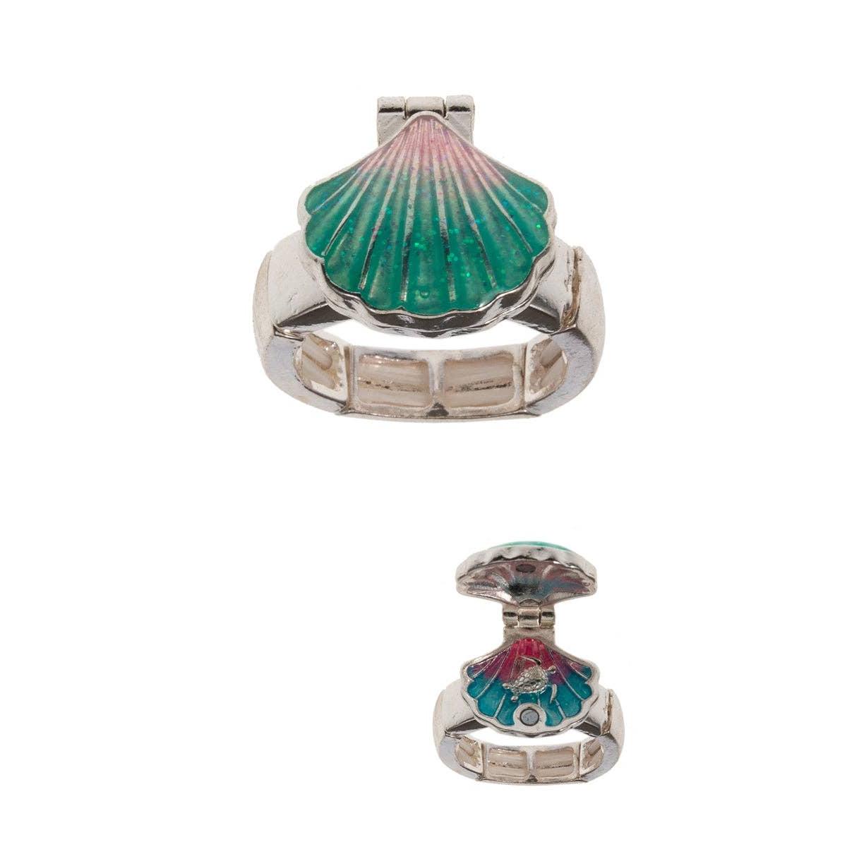 Shell Locket Stretch Ring