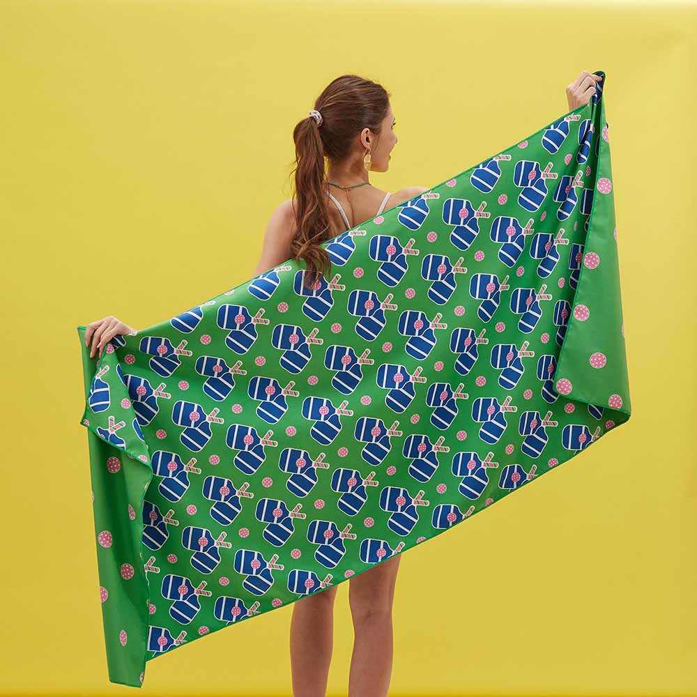 Pickleball Fun Reversible Beach Towel