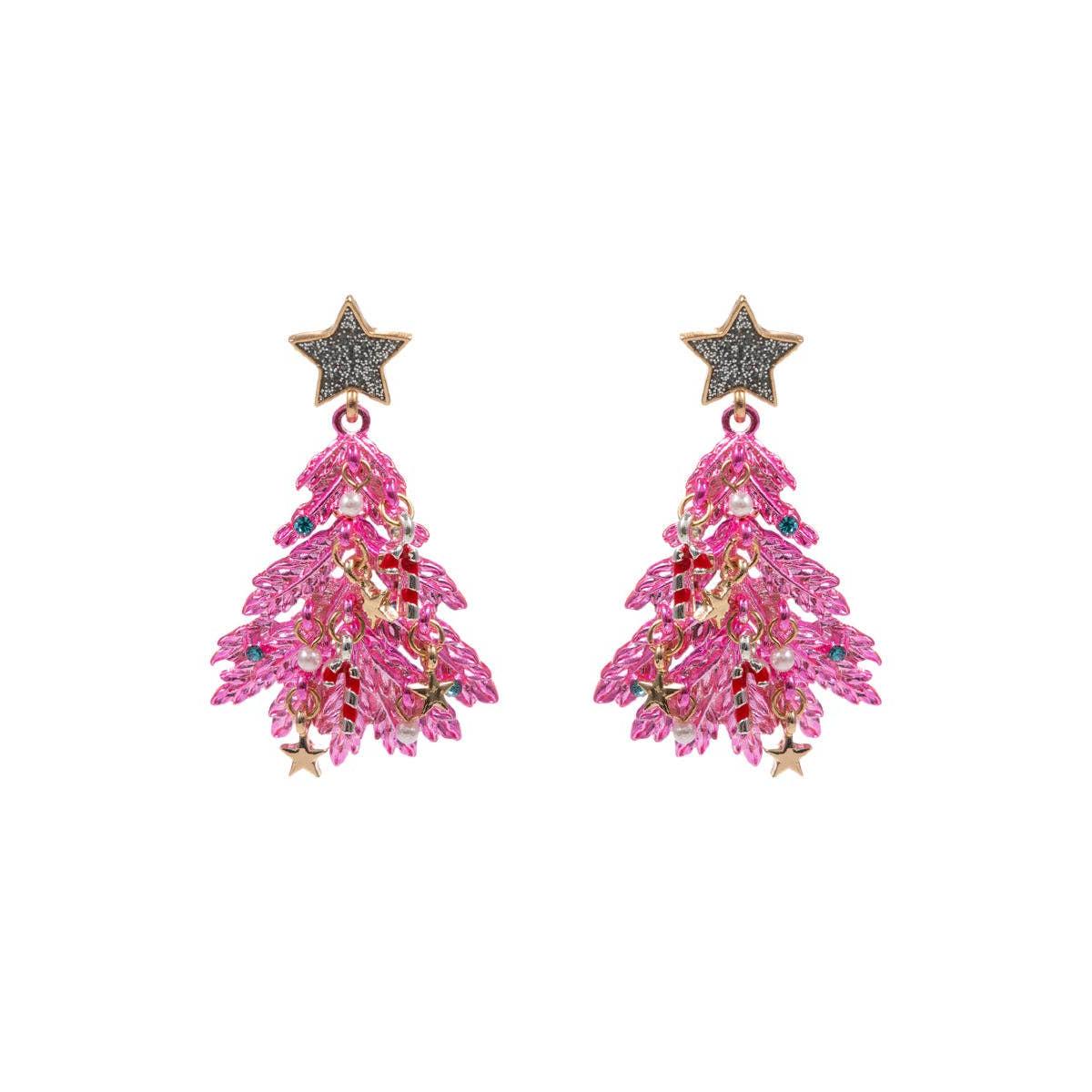 Christmas Tree Color Post Earrings