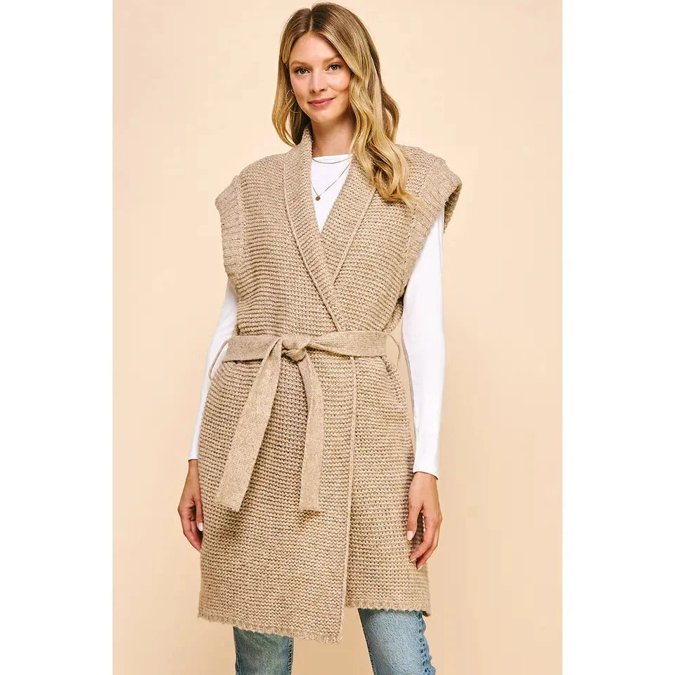 Belted Sweater Cardigan