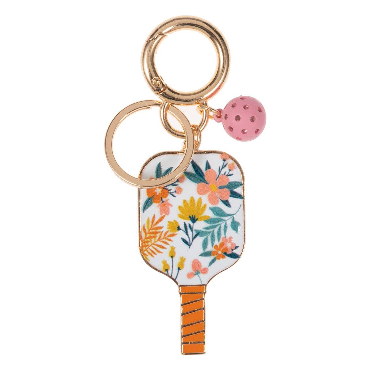 Pickleball Enamel Keychain