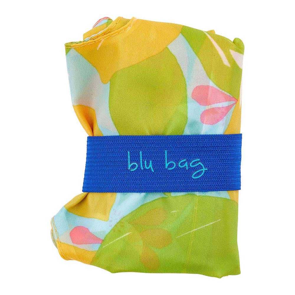Lemon Blossoms blu Bag Reusable Shopper Tote