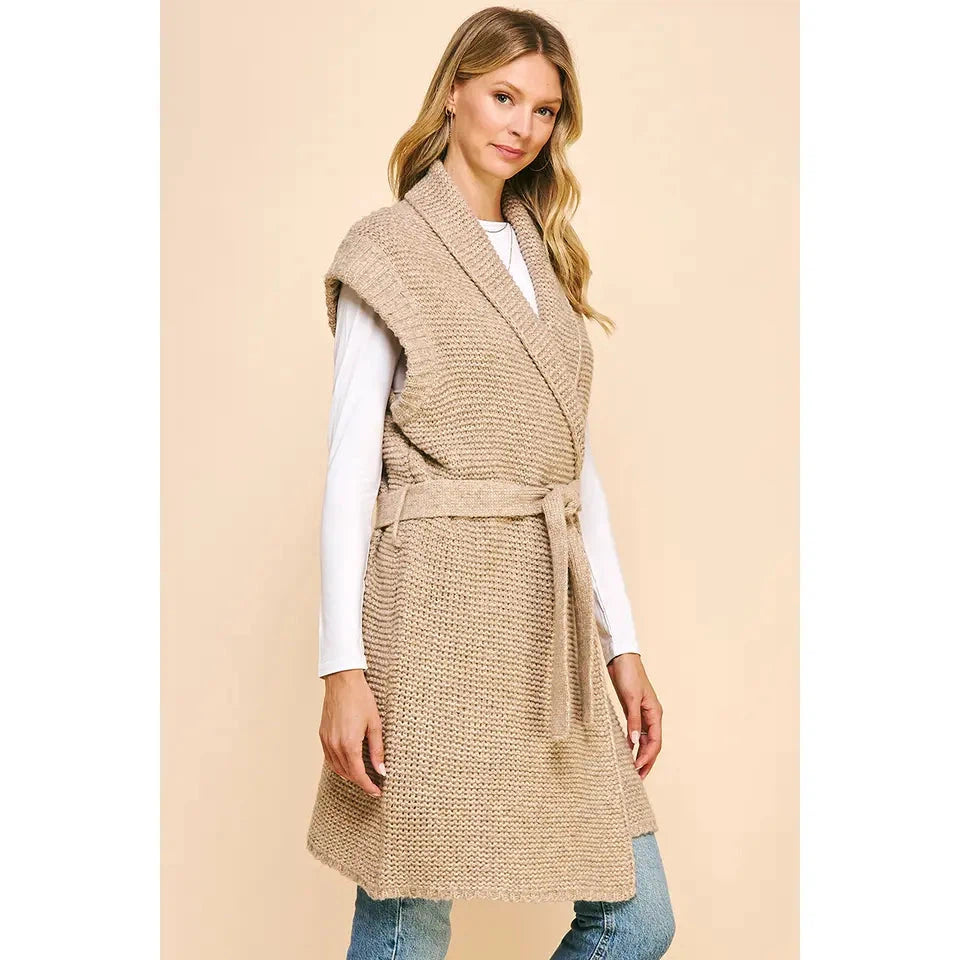 Belted Sweater Cardigan