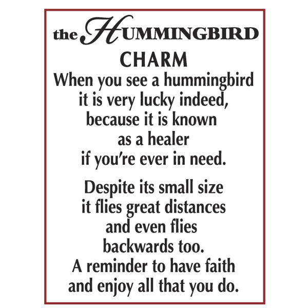 The Hummingbird Charm