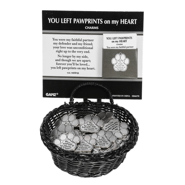 You Left Pawprints on my Heart Charm