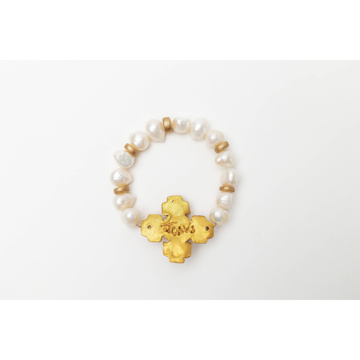 Fresh Water Pearls with Becky Pearl Cross Bracelet