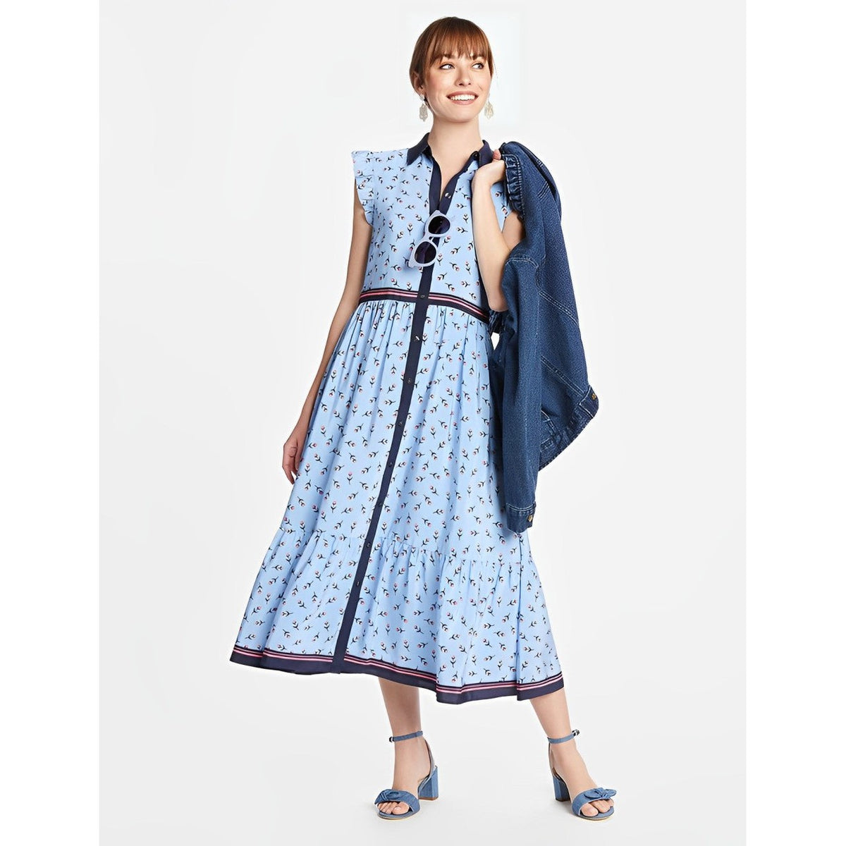 Collection Flutter Sleeve Patio Shirtdress