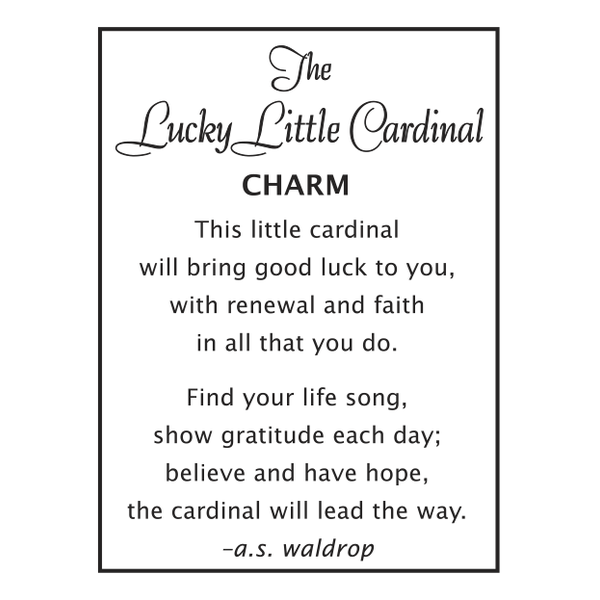 Lucky Little Cardinal Charm