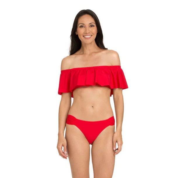 Solid Soft Tab Side Bikini Bottom