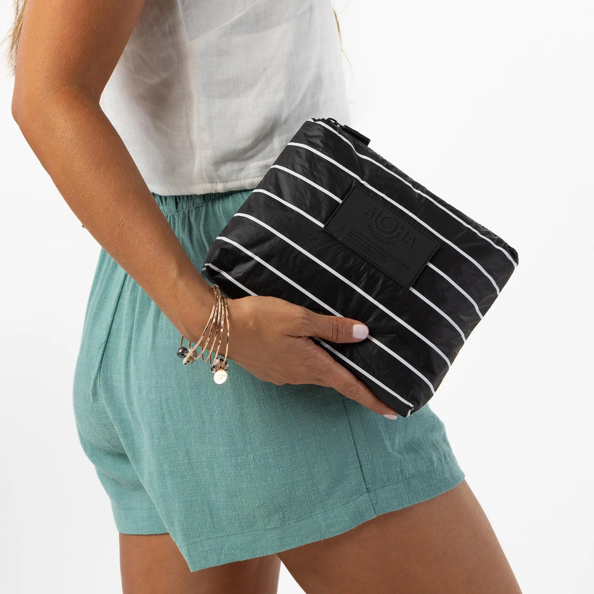 Pinstripe Black Small Bag