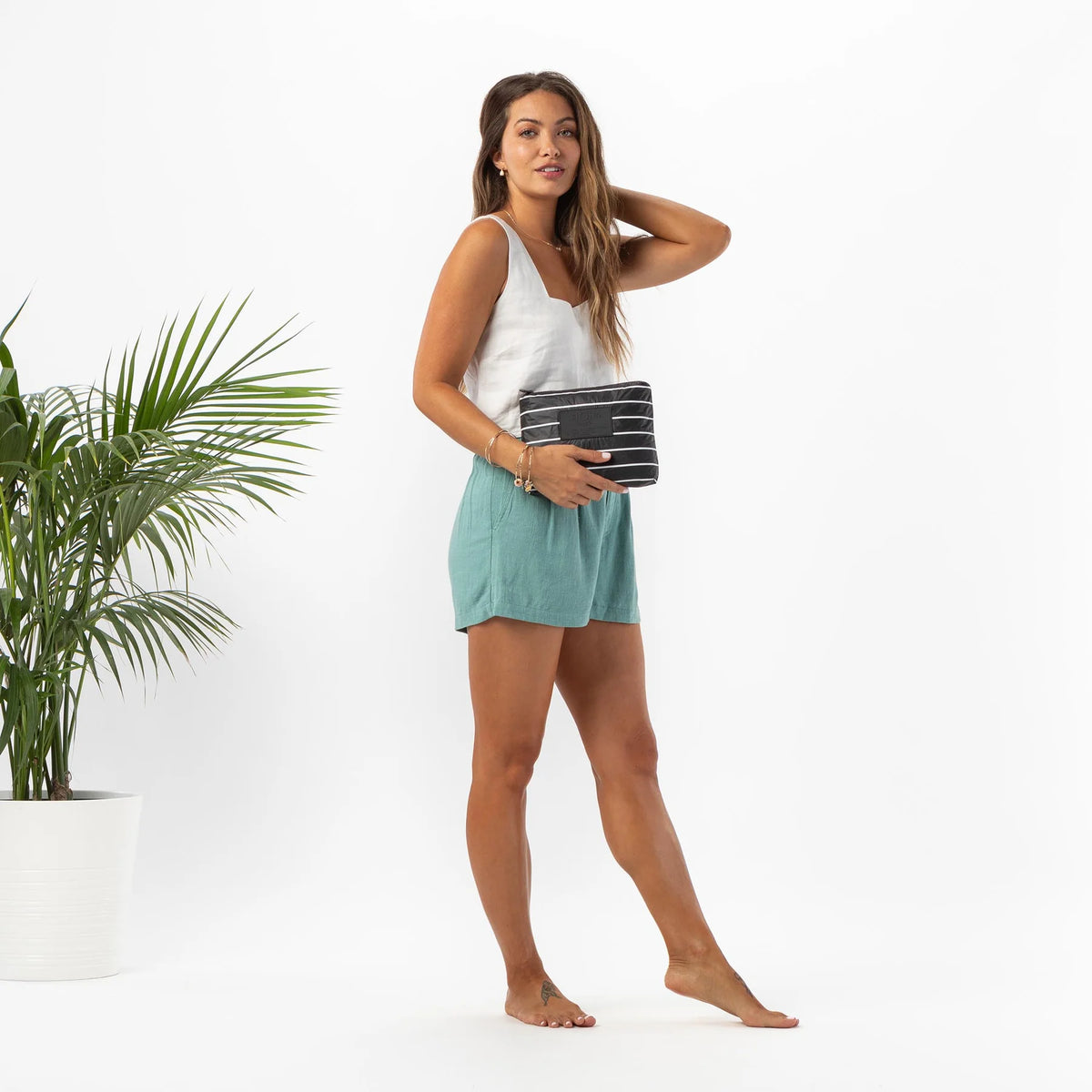 Pinstripe Black Small Bag