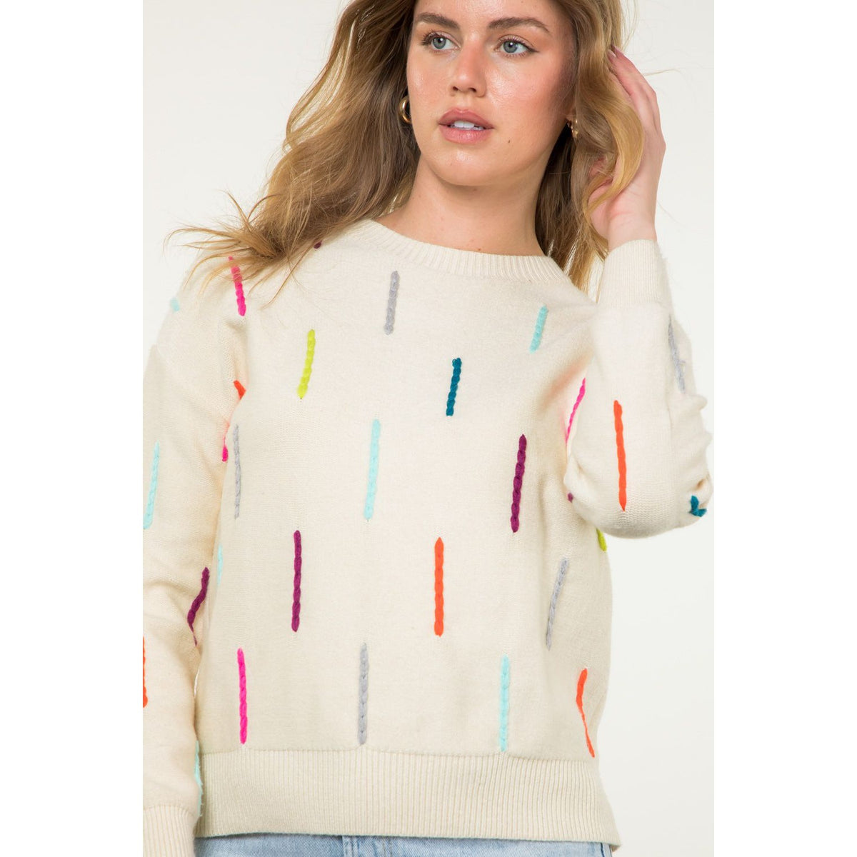 Knitted Detail Sweater