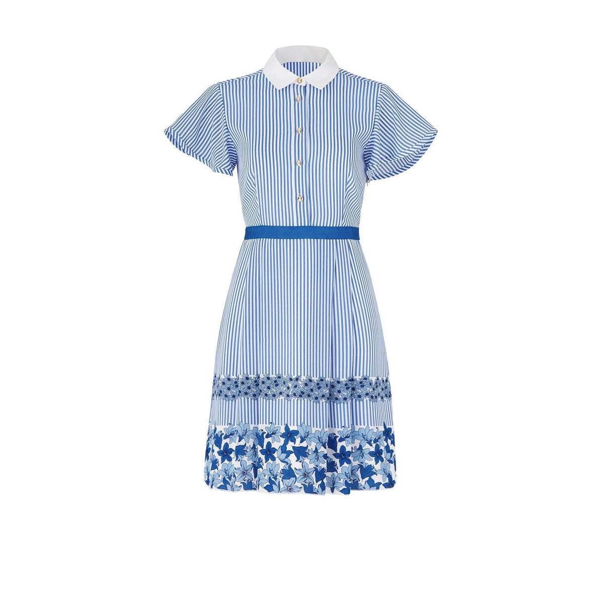 Willowick Floral Stripe Shirt Dress