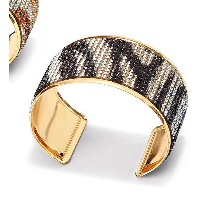 Crystal Embellished Gold Cuff Bracelet