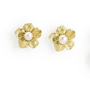 Flower and Pearl Earrings