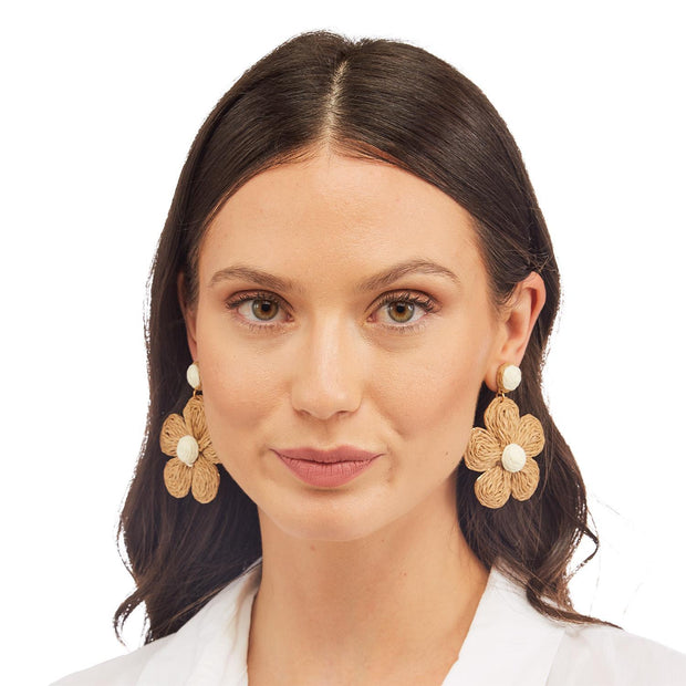 Raffia Woven Earrings