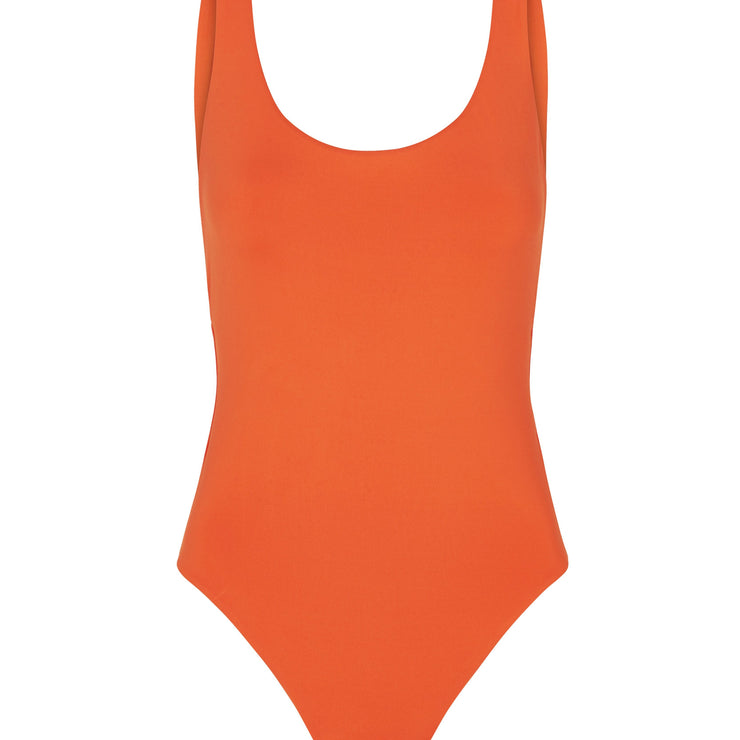 Solid Active Retro Tank Maillot One Piece