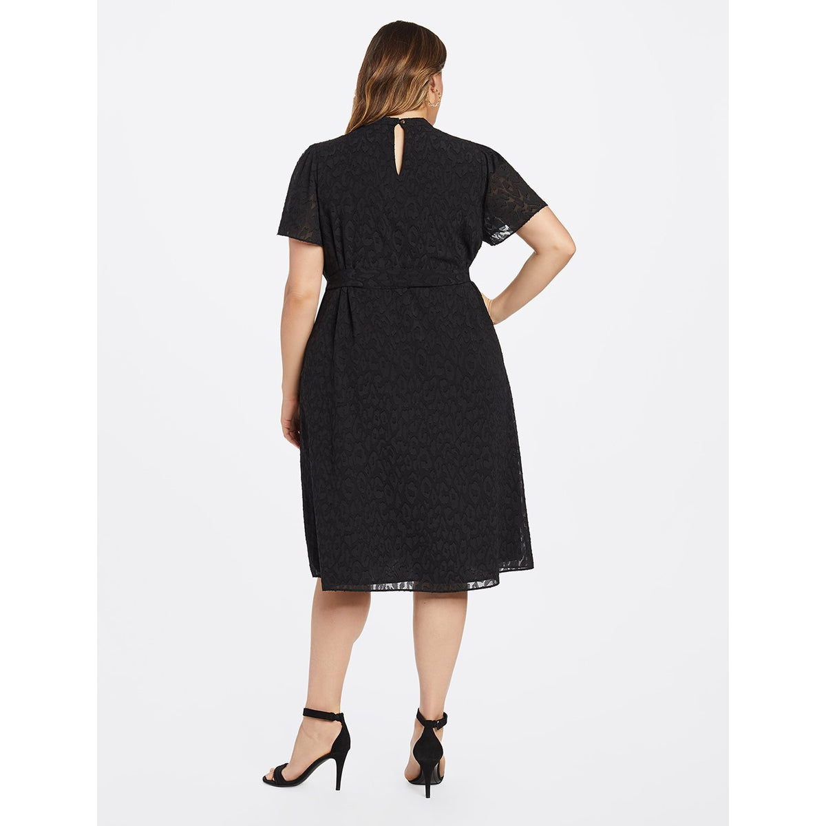 Jacquard Belted Shift Dress Splash on Main Jacquard Belted Shift Dress Splash on Main