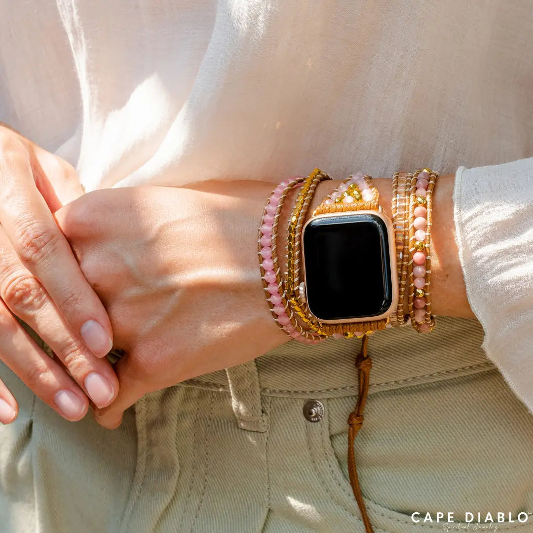 Golden Rose Quartz Smart Watch Strap