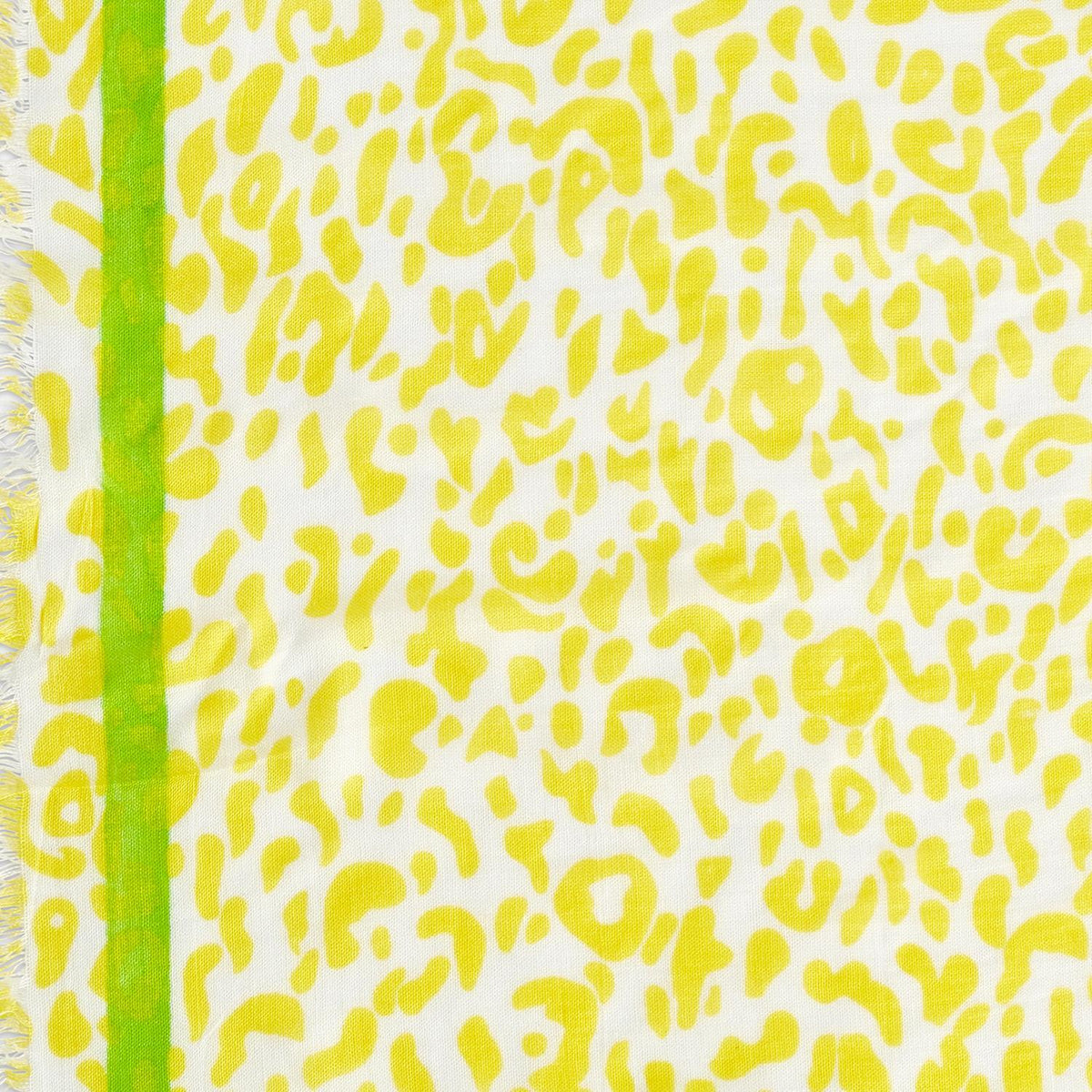 Leopard Print Scarf with Eyelash Fringe