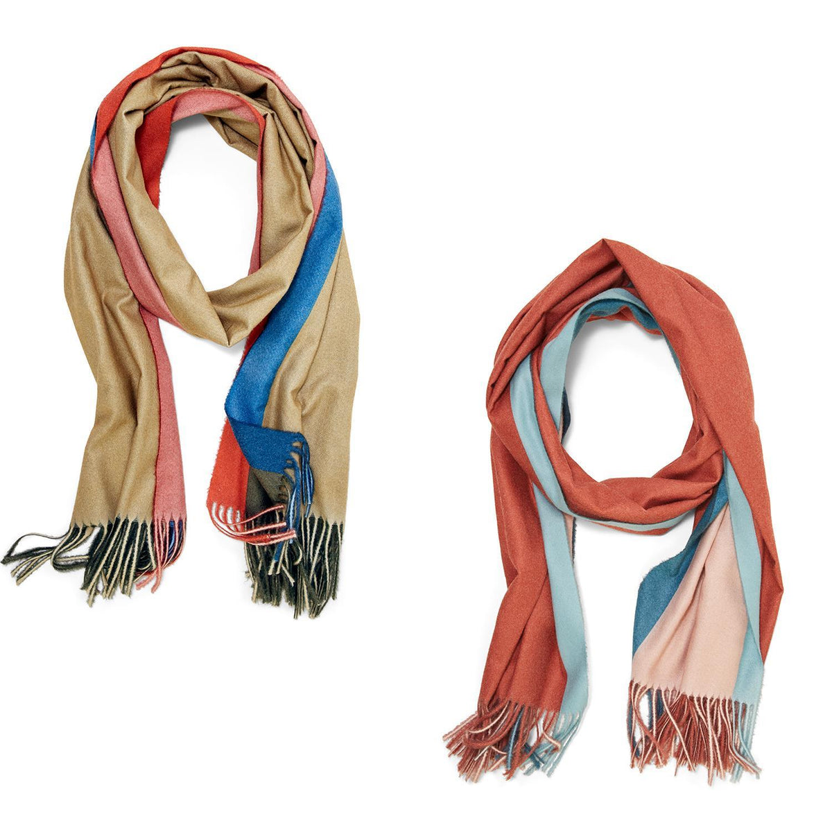 Multicolor Scarf with Fringe