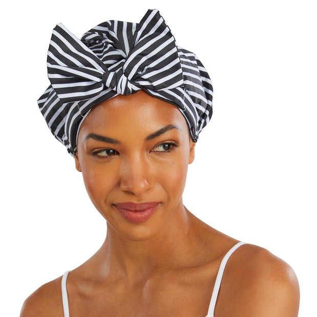 Chic in the Shower Cap with Bow