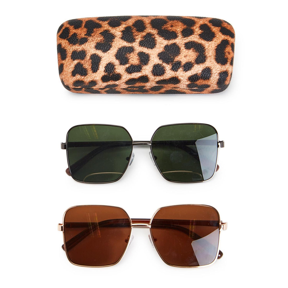 Metal Frame Sunglasses with Case