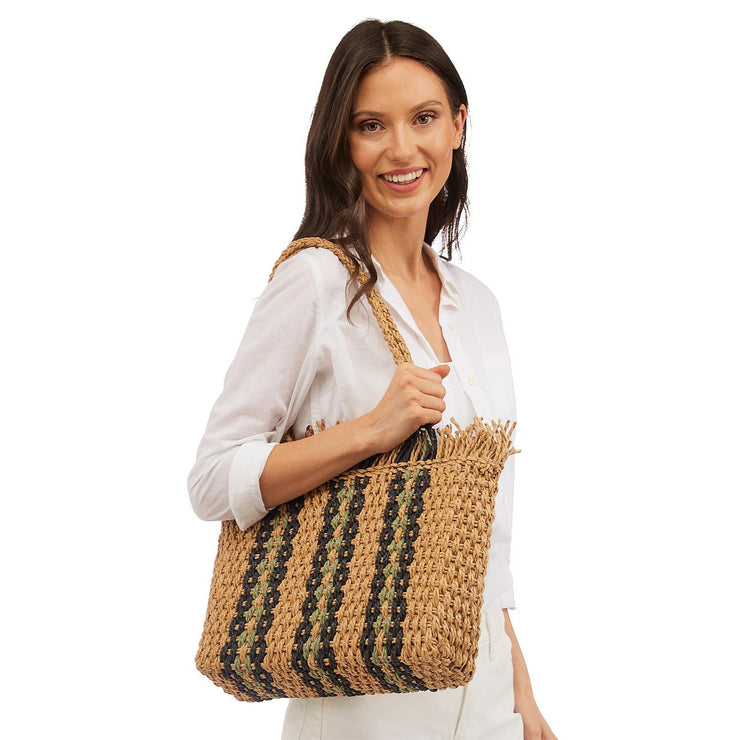 Hand Woven Grass Straw Tote Bag