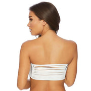 Beau Monde Stripe Bandeau Bikini Top