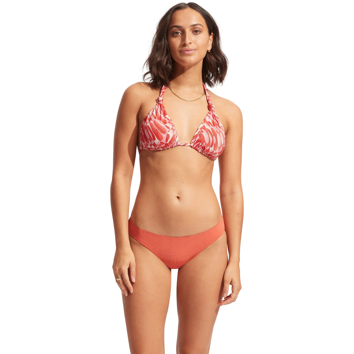 Poolside Reversible Longline Tri Bikini Top